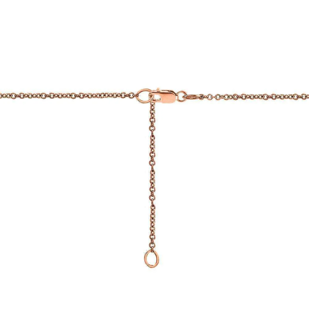 18k Rose Gold Champagne Double Halo Diamond Pendant 1 7/8 CTW with 14k Rose Gold Chain