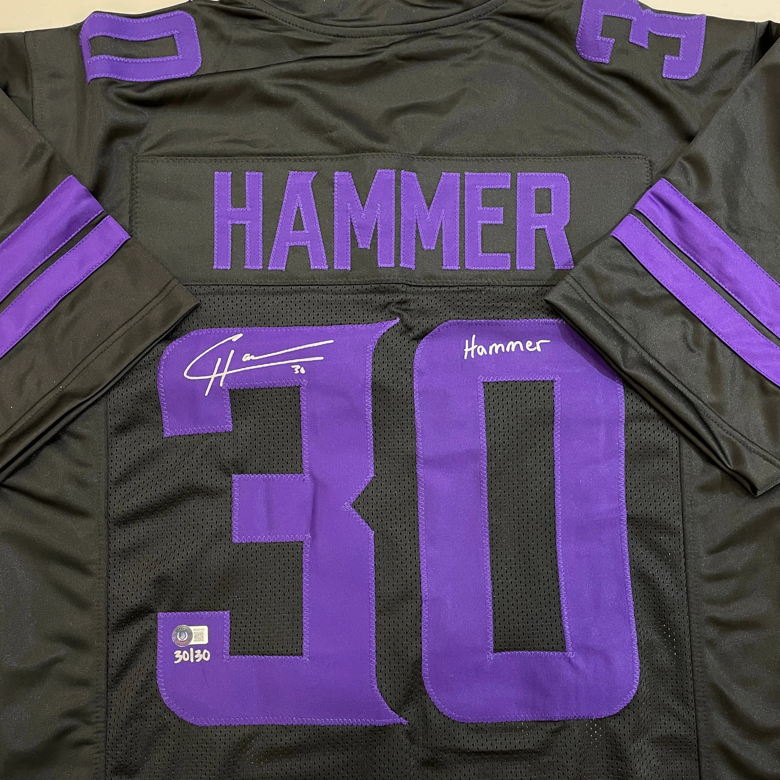 C.J. Ham Autographed Fan HQ Exclusive Blackout Nickname Jersey w/ Hammer Inscription (Numbered Edition)