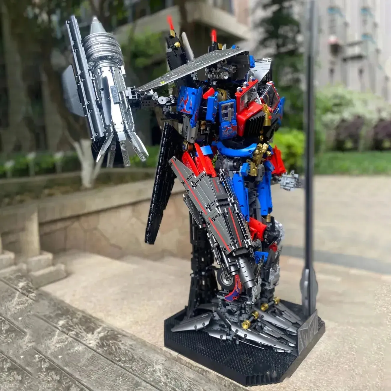 Mecha Transformer MOC DJ Rambo Man Robot Bricks Toy