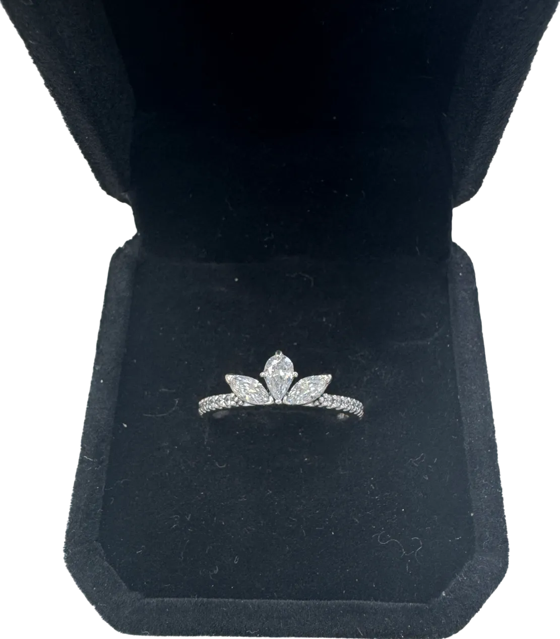 Pandora Metallic Sparkling Herbarium Cluster Ring Sz 52