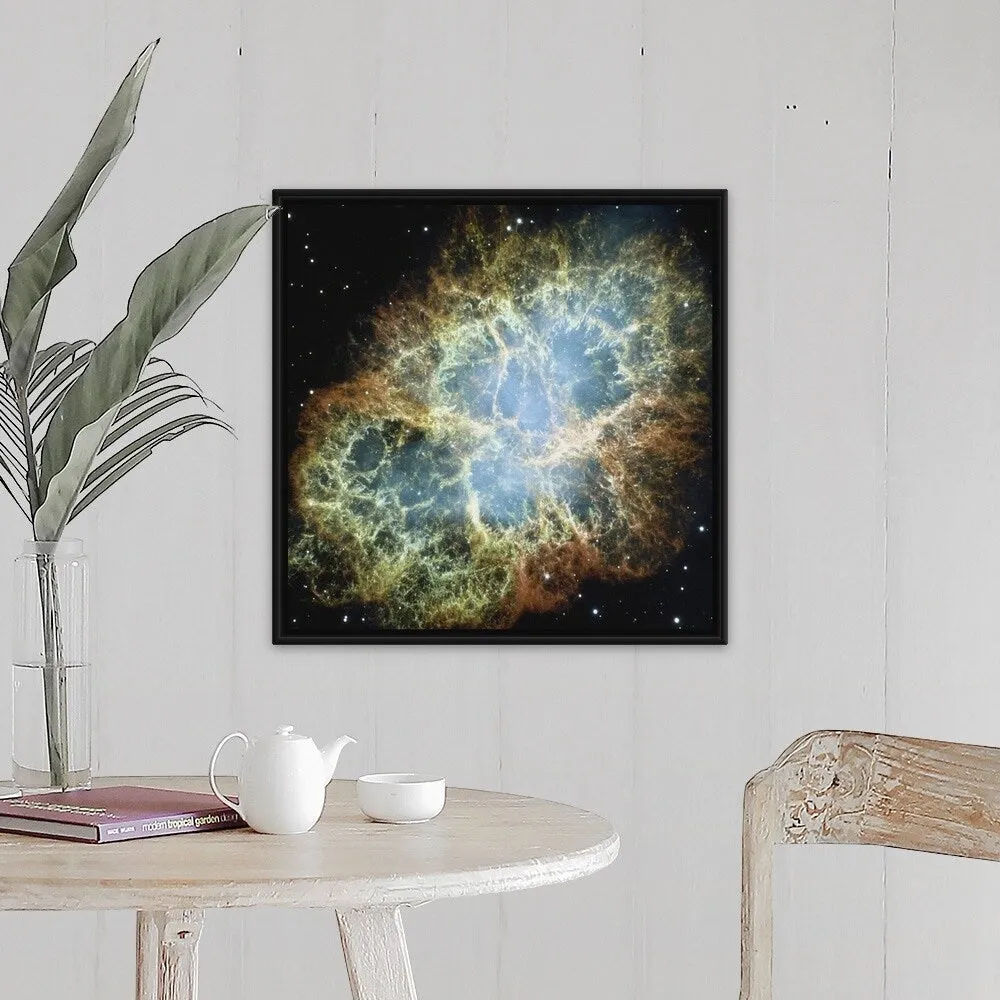 "Crab Nebula (exploding star)" Black Float Frame Canvas Art