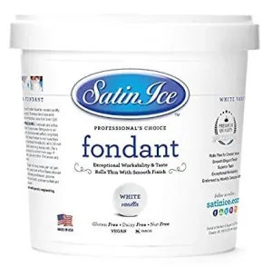 Satin Ice 2 lb White Vanilla Rolled Fondant Icing