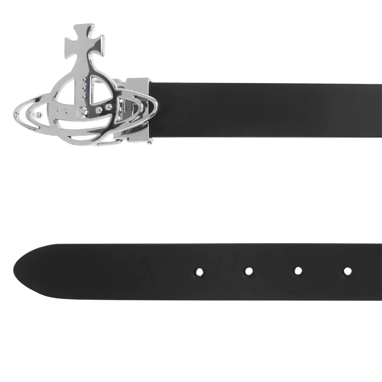 Vivienne Westwood Black Line Orb Buckle Unisex Belt