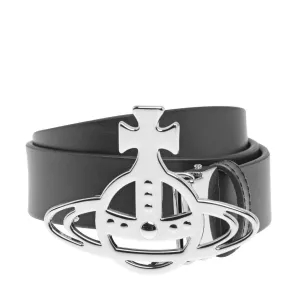 Vivienne Westwood Black Line Orb Buckle Unisex Belt